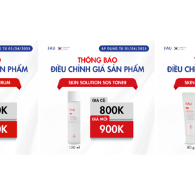 THÔNG BÁO CHÍNH THỨC VỀ VIỆC ĐIỀU CHỈNH GIÁ SẢN PHẨM DÒNG FAU SOS